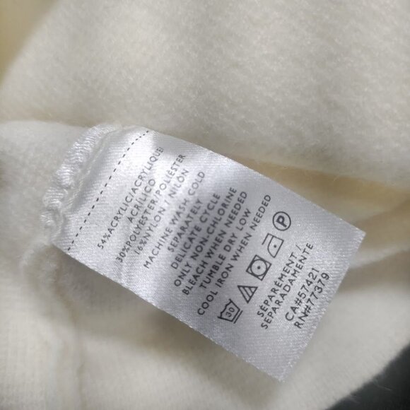 Ann Taylor Sweater Dress Cardigan Size XXL Off-White Button Front Pockets - Picture 7 of 11